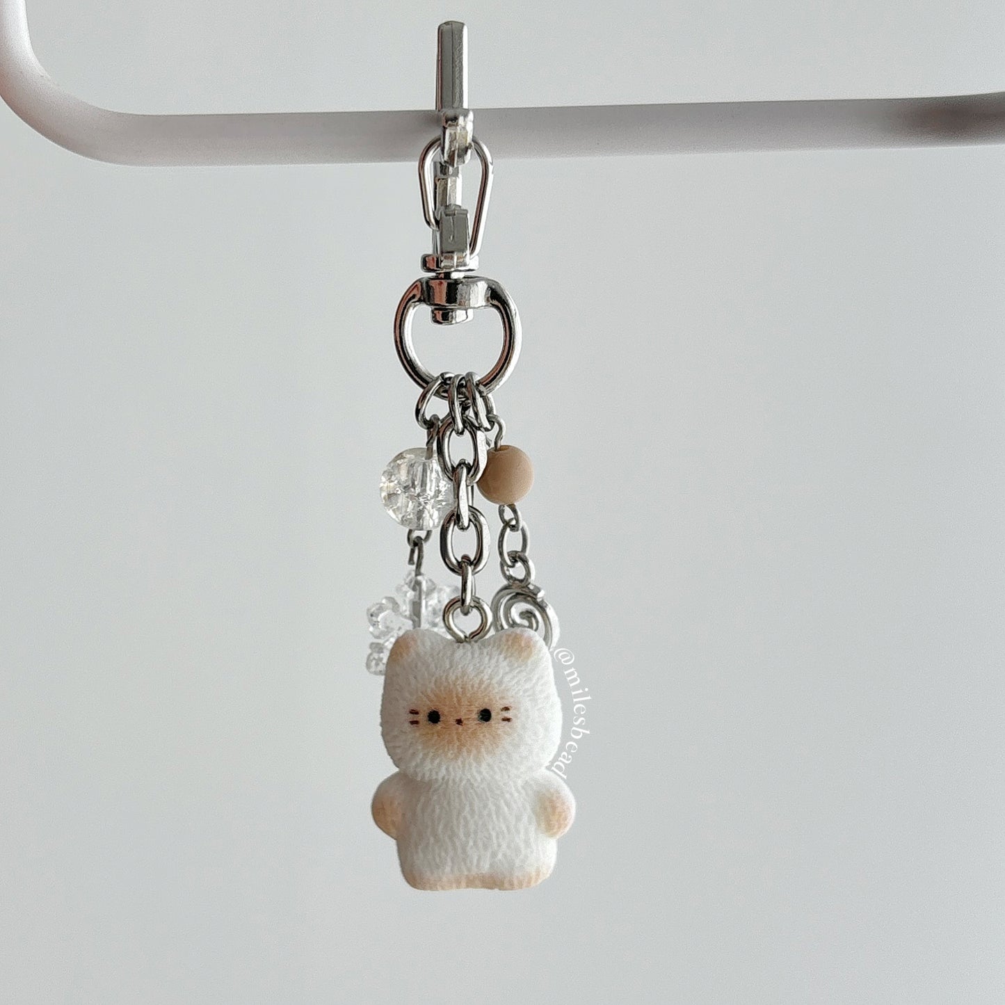 Siamese cat keychain bag charm