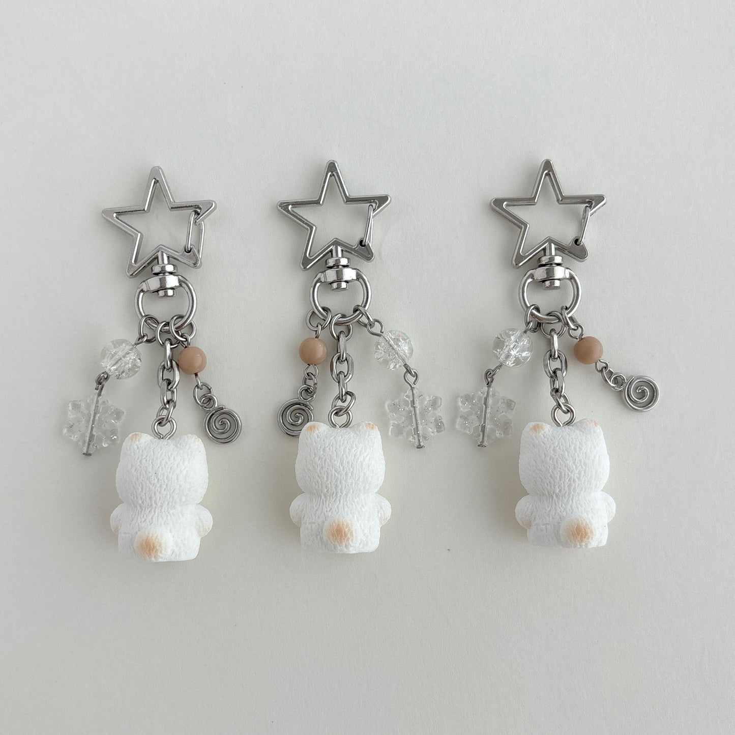 Siamese cat keychain bag charm