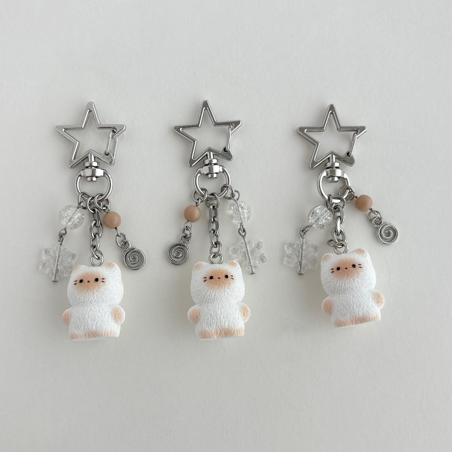 Siamese cat keychain bag charm