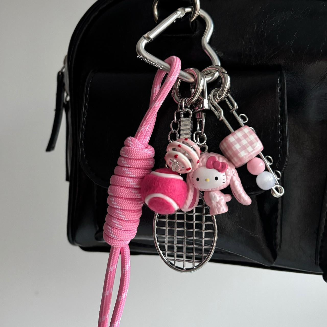 Pink Kitty bag charm