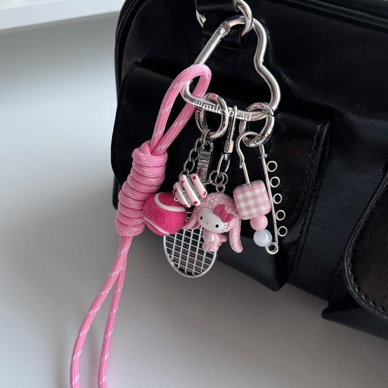 Pink Kitty bag charm