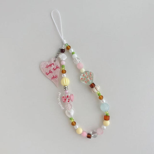Seashell Heart Phone charm
