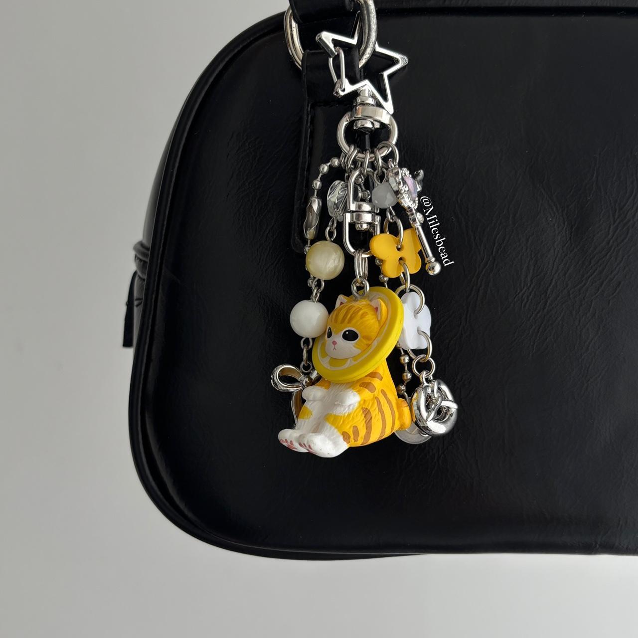 lemon cat mofusand cat keychain