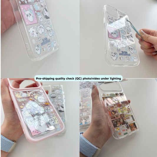 Custom Chiikawa Resin Phone Case - Handmade Case for iPhone & Samsung - Personalized Kawaii Anime Accessories
