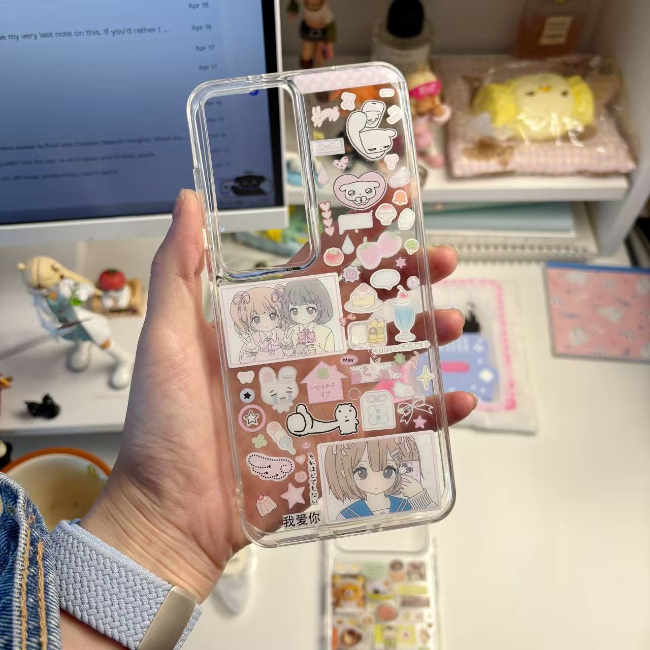 Custom Chiikawa Resin Phone Case - Handmade Case for iPhone & Samsung - Personalized Kawaii Anime Accessories