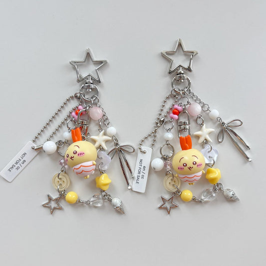 fried shrimp Chiikawa usagi keychain 🍤