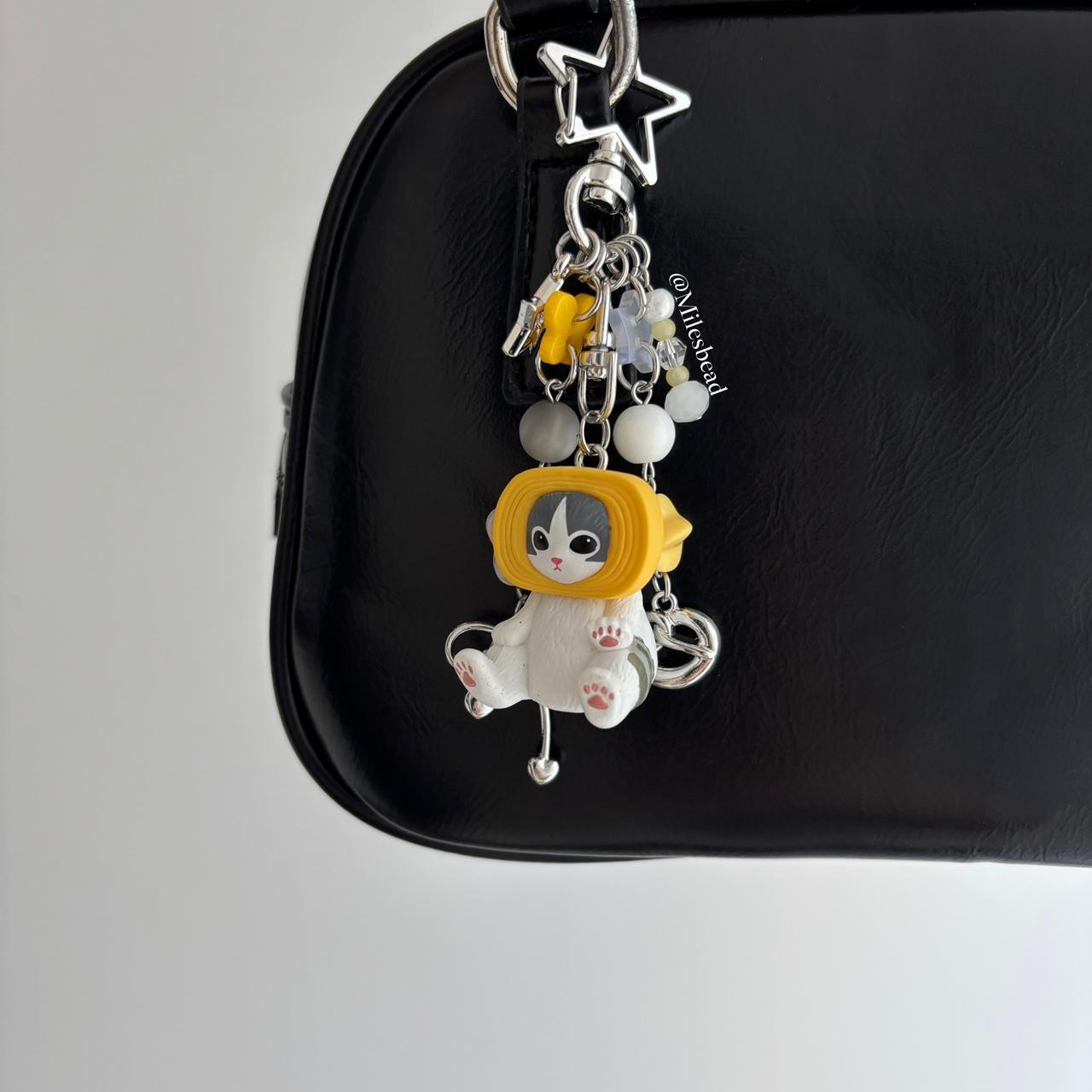 Toast cat mofusand cat keychain