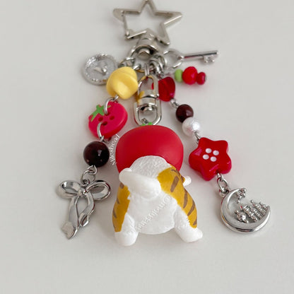Tomato mofusand keychain