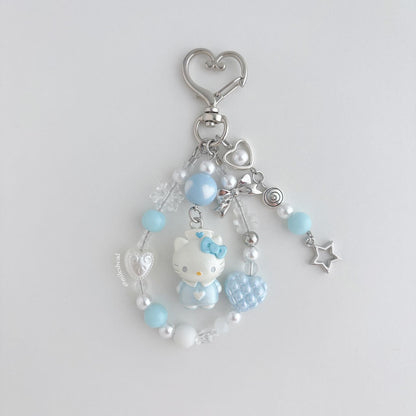 Nurse Kitty White Keychain  Bag Charm