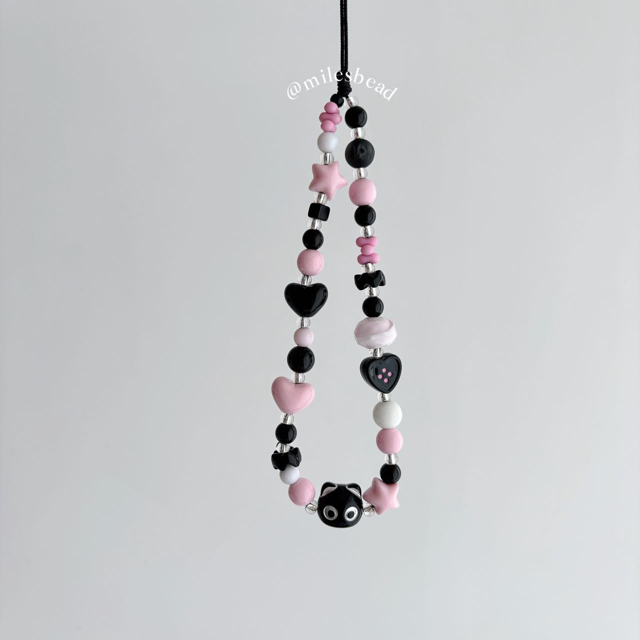 Pink Cat phone charm