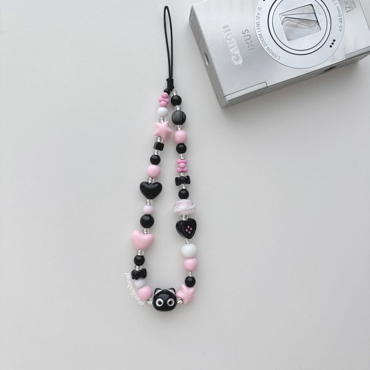 Pink Cat phone charm