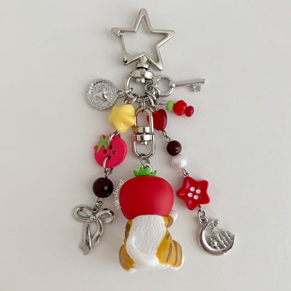 Tomato mofusand keychain