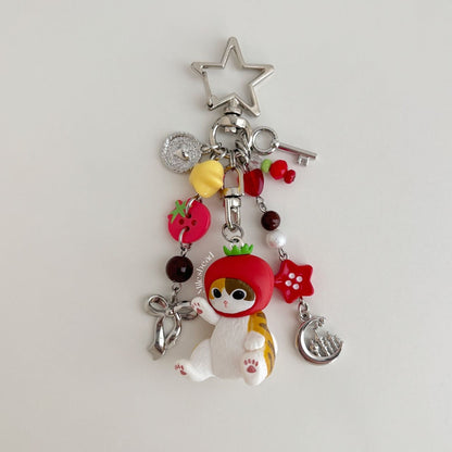 Tomato mofusand keychain