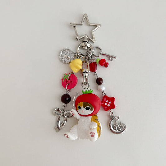 Tomato mofusand keychain