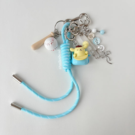 "blue Pom Pom Purin bga Charm"