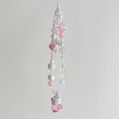"Pink Angel Kitty" Charm, Camera strap
