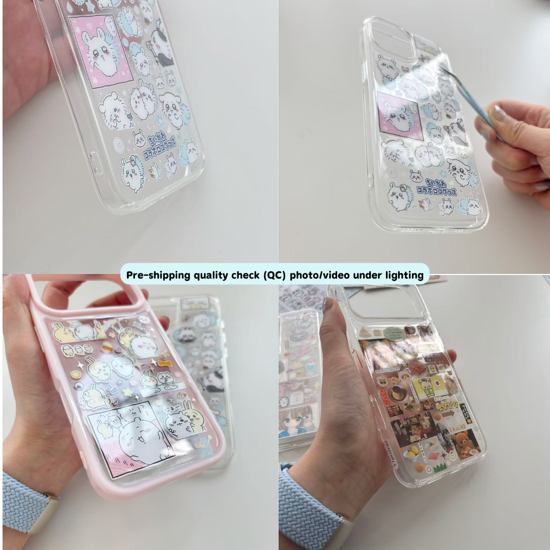 Custom Chiikawa Resin Phone Case - Handmade Case for iPhone & Samsung - Personalized Kawaii Anime Accessories